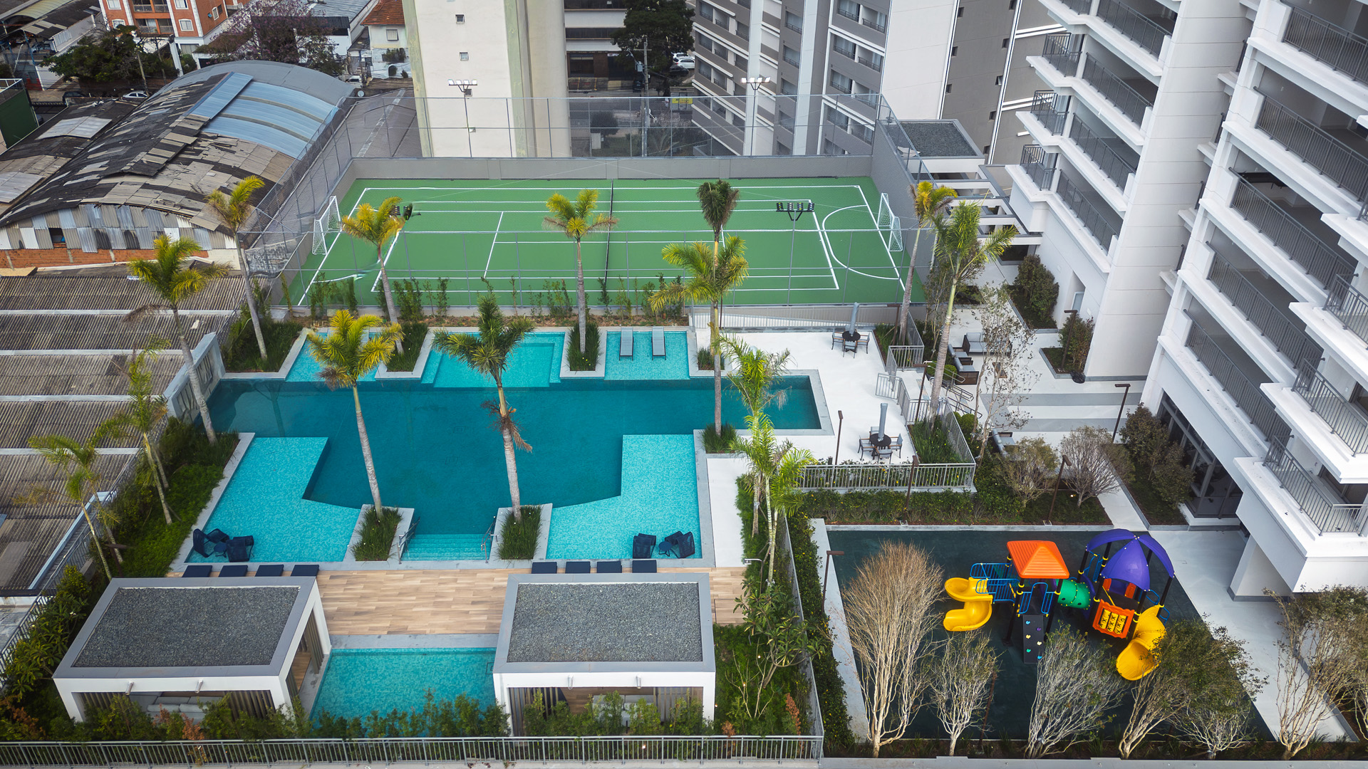 Área de lazer de empreendimento residencial